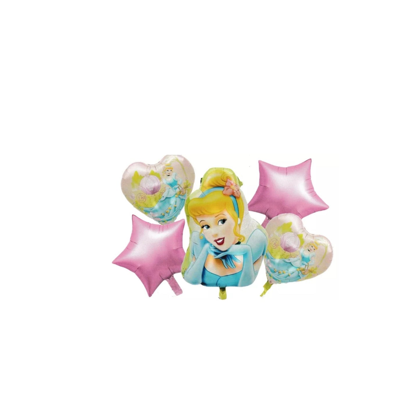 Kit globos metalicos temática Cenicienta