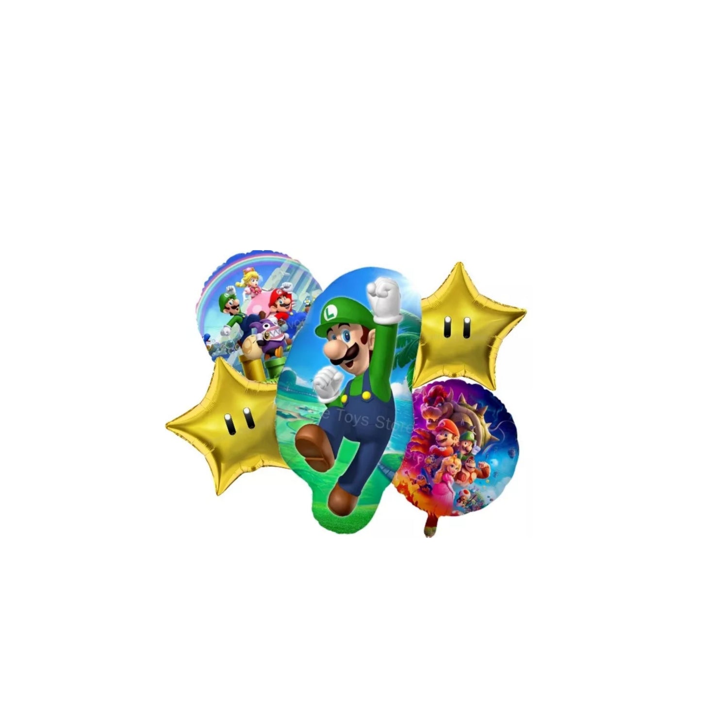 Kit globos metalicos temática Luigi