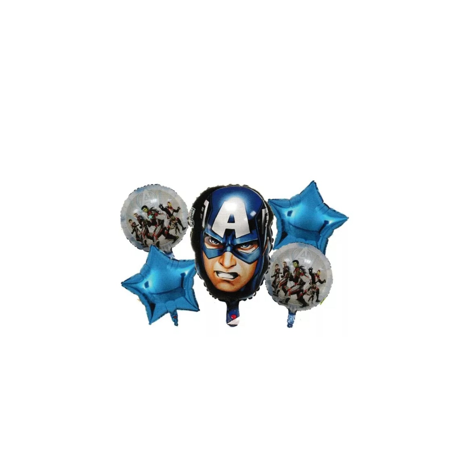 Kit globos metalicos temática Capitán América