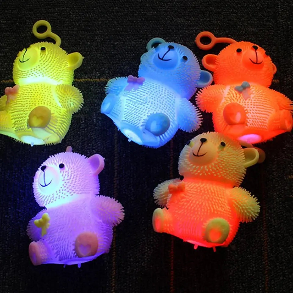 6 ositos luminosos squishy sensorial juguete Piñata Bolo Fiesta Cumple Premio 6pz (precio por 6 pzs)