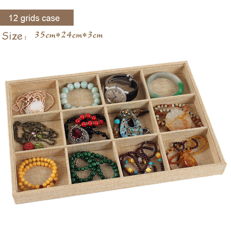Charola Exhibidor De Joyería Bisutería De Yute Organizador