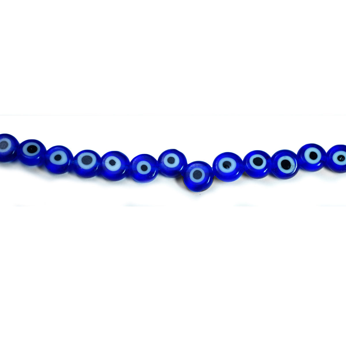 Hilo 36.5 cm luneta ojo turco plano azul #6 (por hilo 36.5cm )