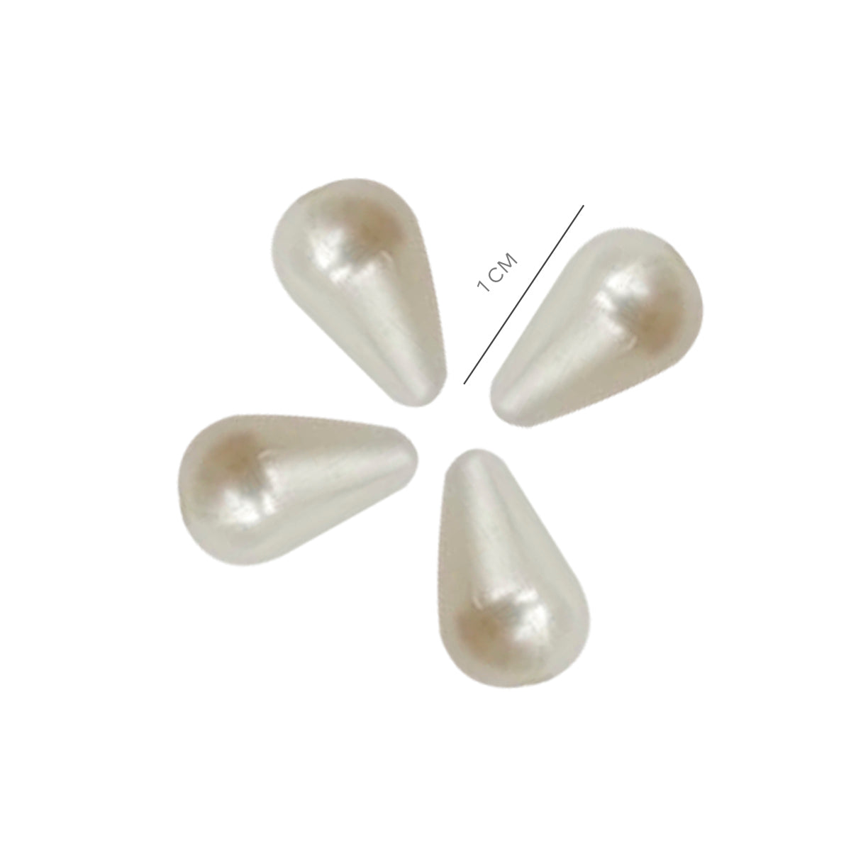 Separador gota de plástico aperlada de 1 cm (por bolsa 100 pz)