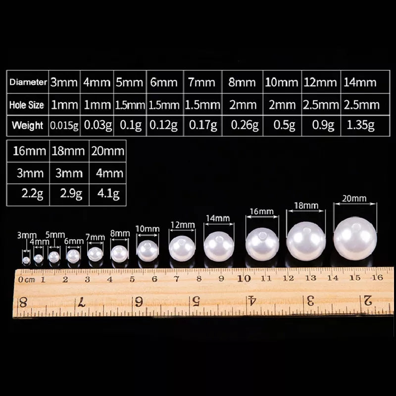 Separador de Perla sintética #10 blanca (por bolsa 50 pz)