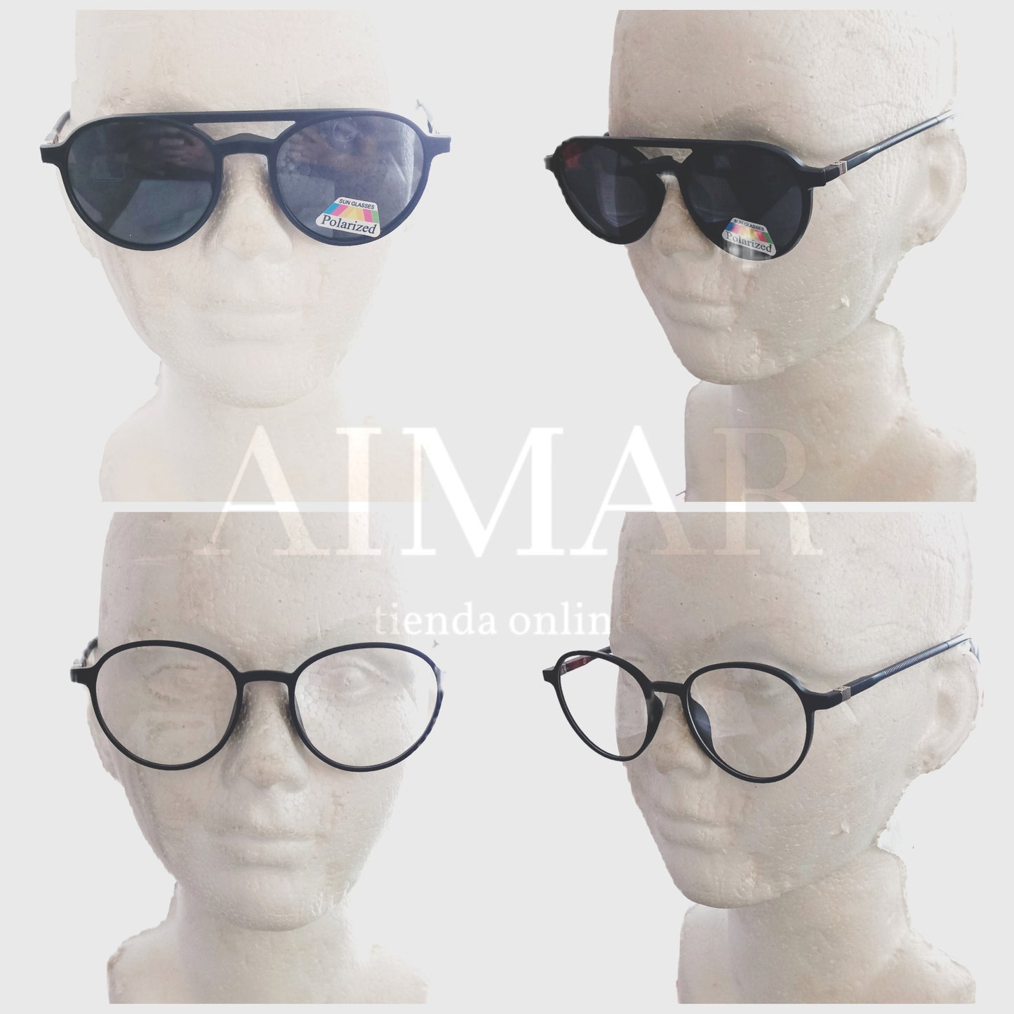 Lentes Armazón 5 En 1 Magnético Para Graduar 8906- 2309 aviador doble puente