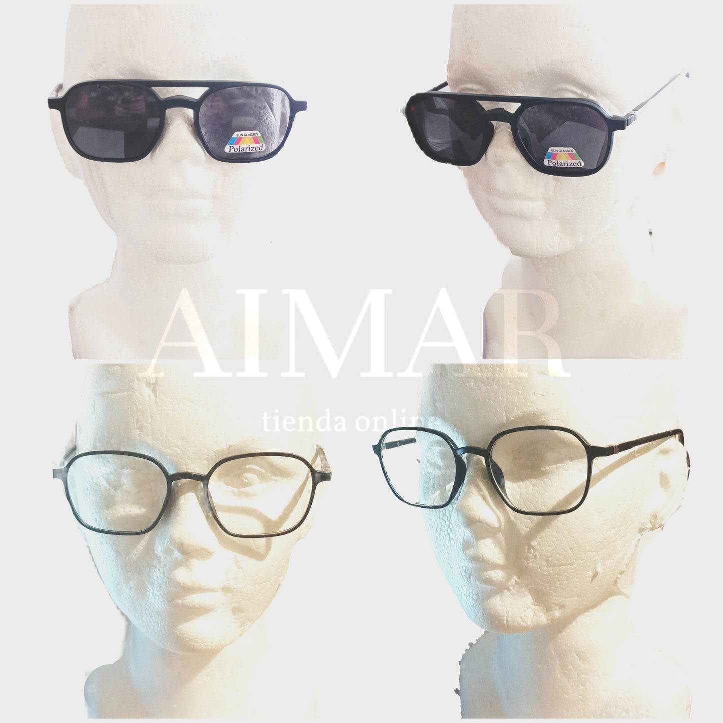 Lentes Armazón 5 En 1 Magnético Para Graduar 8905- 2307a aviador doble puente