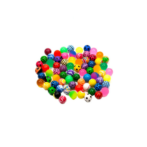 100 Pelotitas Locas Mini Surtidas para Piñata Bolo Fiesta Infantil Premios Juguete