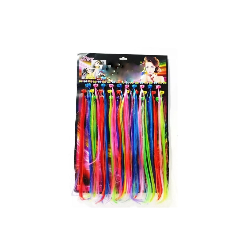 Mechones colores cabello lacias niña  juguete Piñata Bolo Fiesta Cumple Premio 30 pz (precio por 30 pzs)