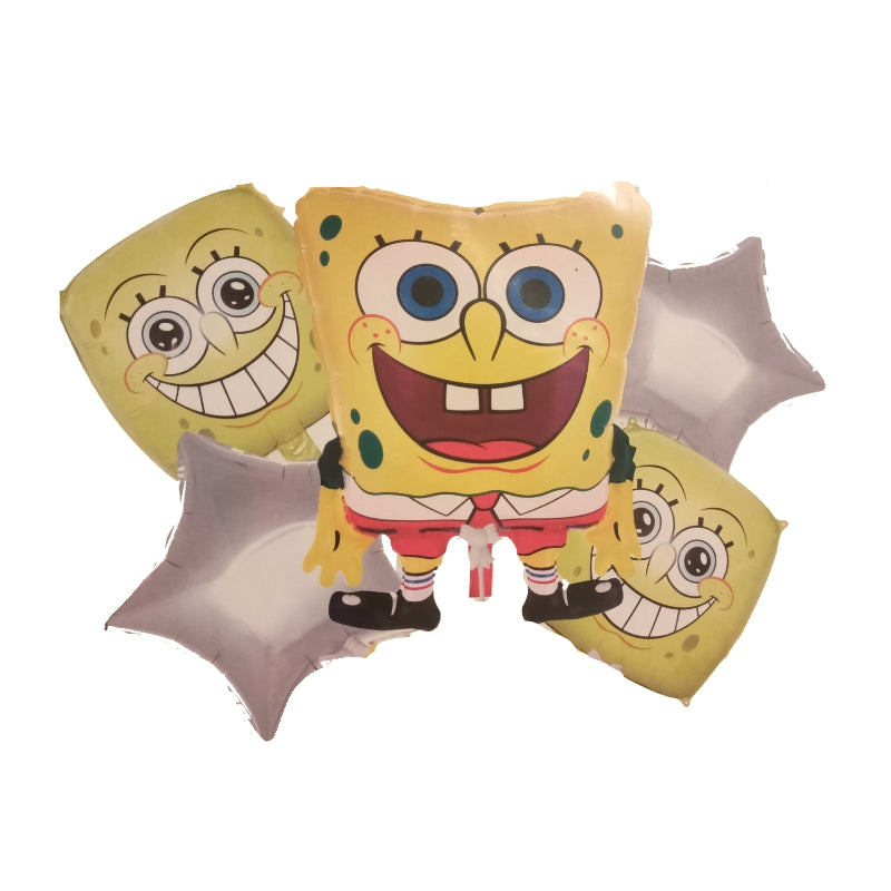 Kit globos metalicos temática Bob esponja