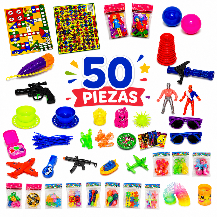 Juguetes para Piñata Surtidos | Relleno para Piñatas, Bolos, Dulceros y Fiestas Infantiles