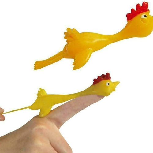 20 pollos de goma volador juguete premio fiesta bolos (precio por 20 pz)