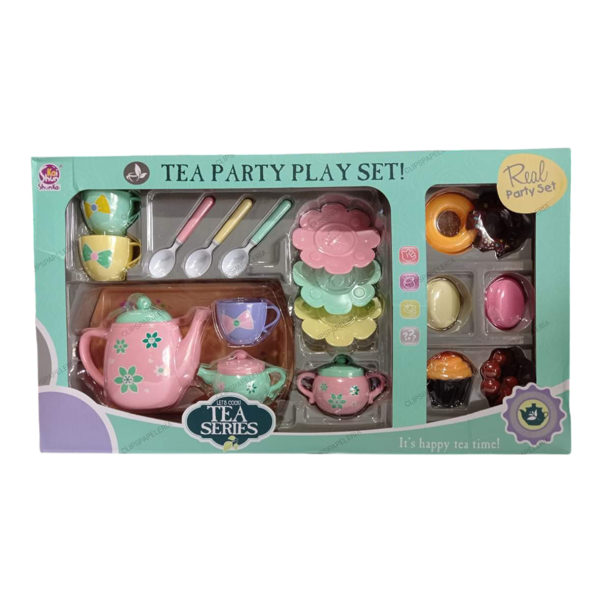 1 pz set juego de té platos comida cuchara juguete Bolo Fiesta Cumple Premio 1 pz (precio por 1 pz)