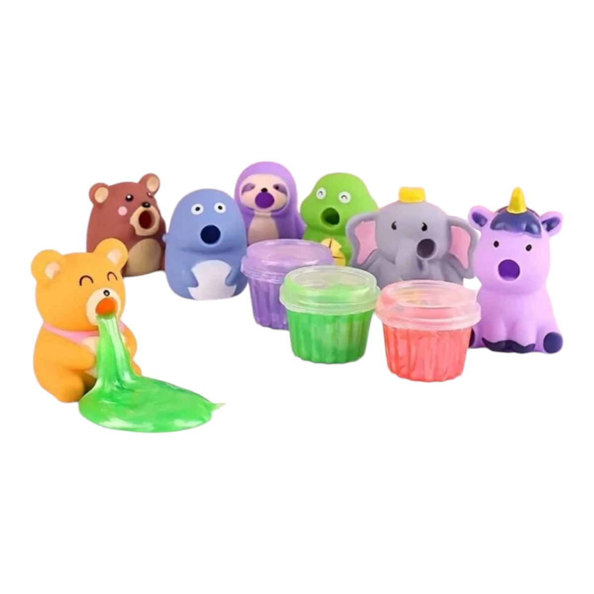 5 vomitones slime animales squishy (precio por 5 pzs)