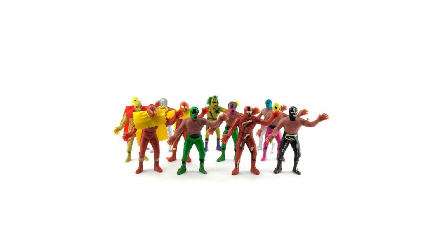 Luchadores juguete 12 pz  (precio por planilla)