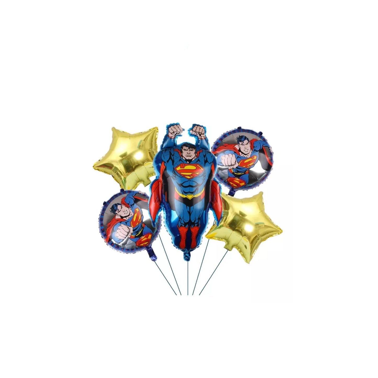 Kit globos metalicos temática Superman