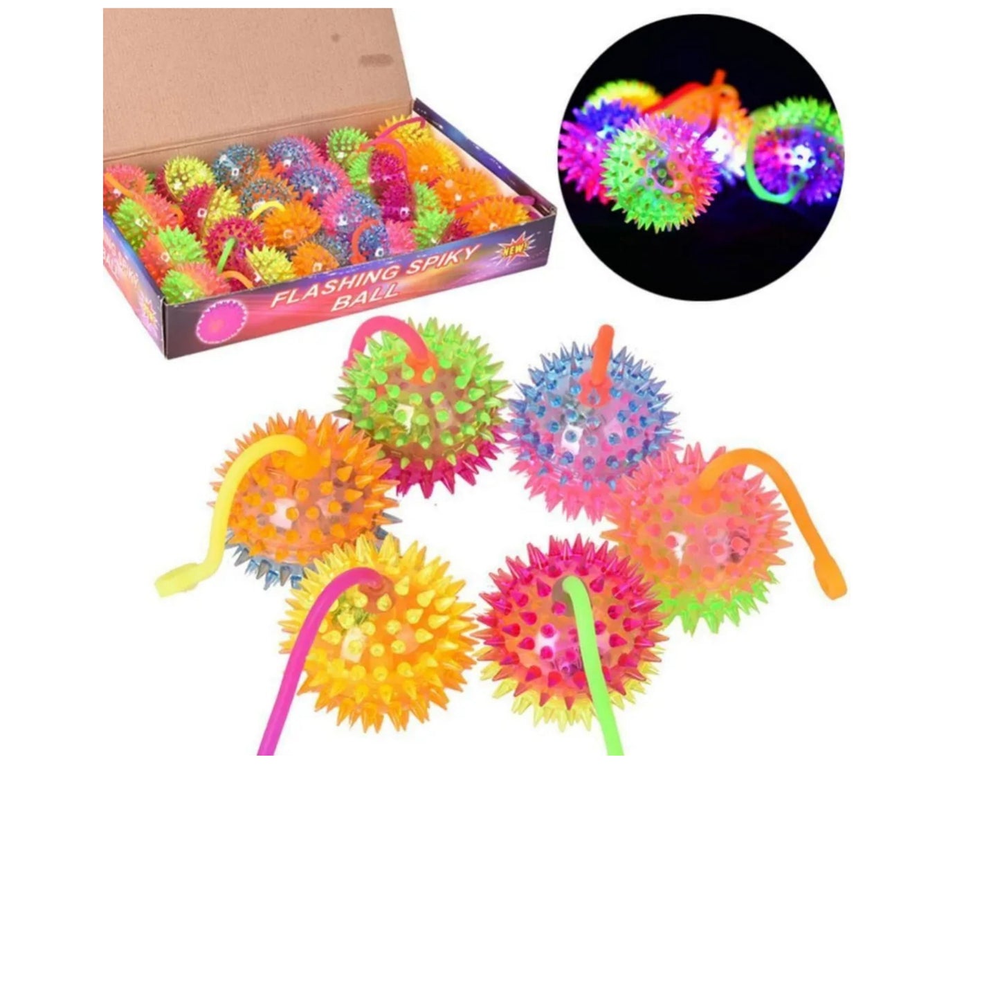 12 Pzs pelotas luminosas Colores Juguete Fiesta premio bolo (precio por docena)