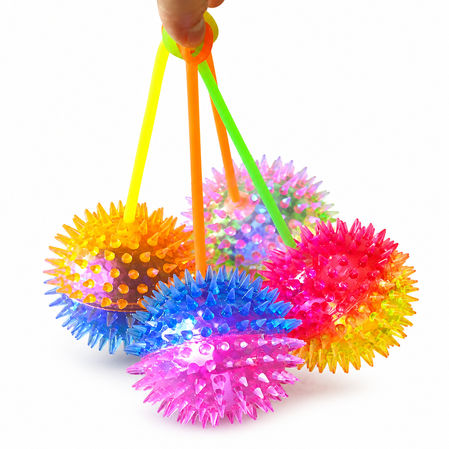 Pelotas Luminosas LED Sensoriales para Fiesta Infantil Piñata Bolo Premios y Recuerdos 12 Piezas