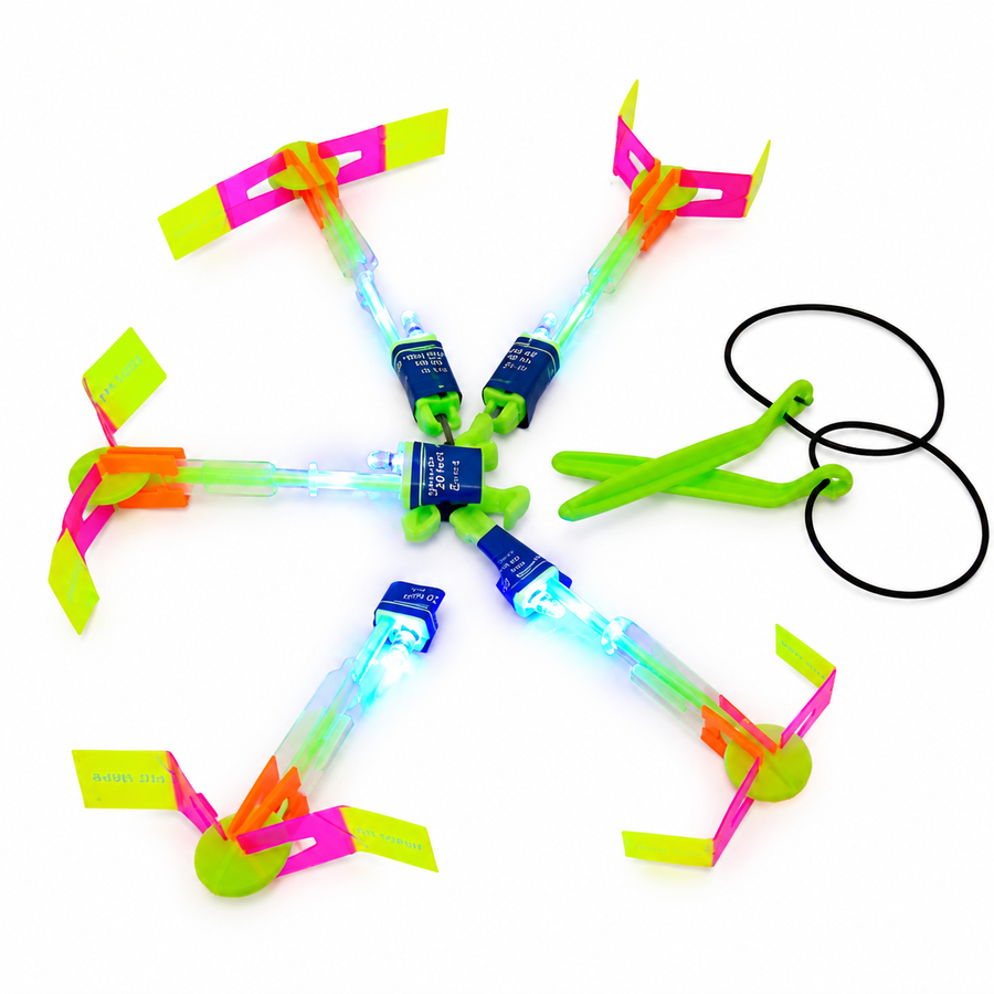 Flechas Luminosas LED con Lanzador | Planilla 12 Pzas para Piñata, Bolos y Premios Infantiles
