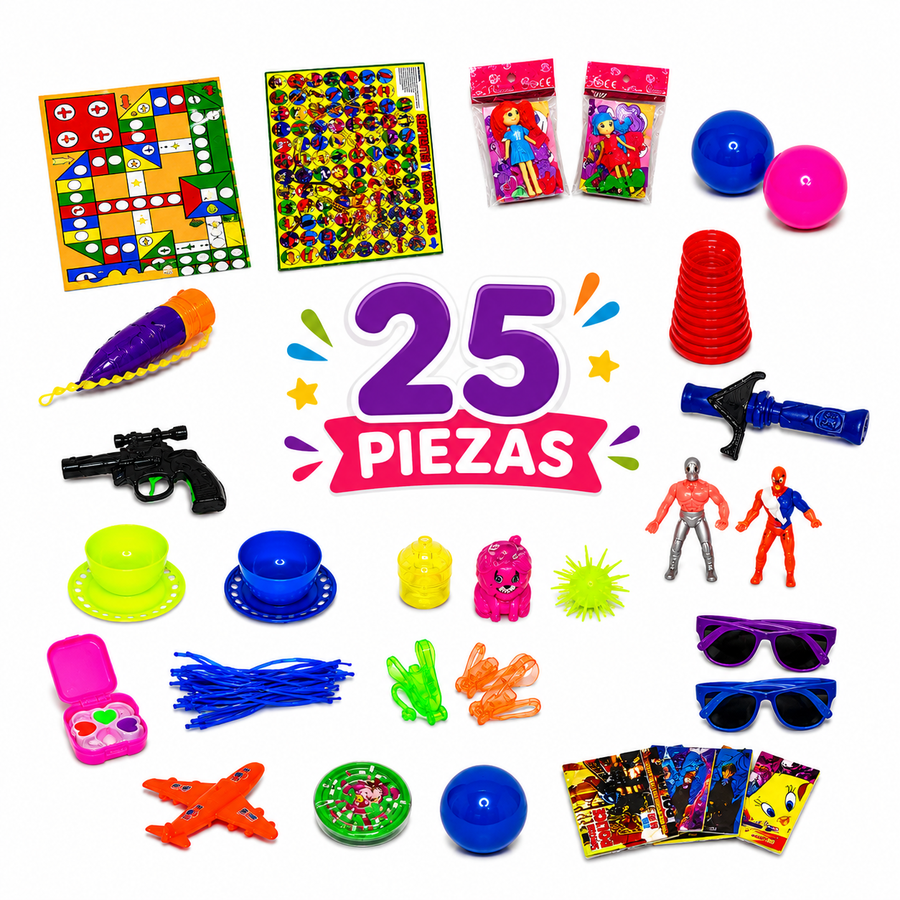 Juguetes para Piñata Surtidos | Relleno para Piñatas, Bolos, Dulceros y Fiestas Infantiles