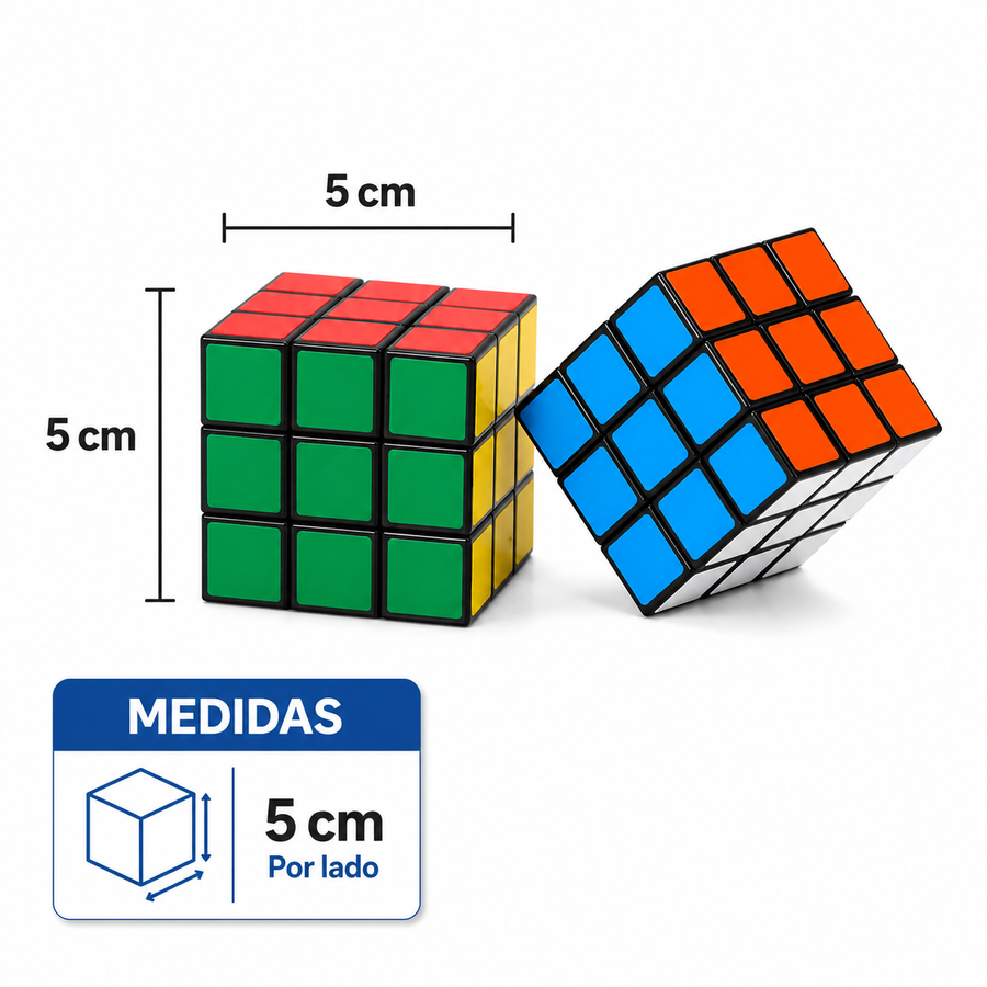 Cubo Mágico tridimensional 3x3 de Colores 5 cm | Rompecabezas para Niños y Adultos