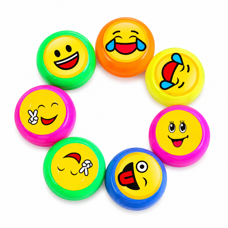 Planilla Yoyos Emoji Surtidos 20 pzas| Premios para Piñata y Dulceros