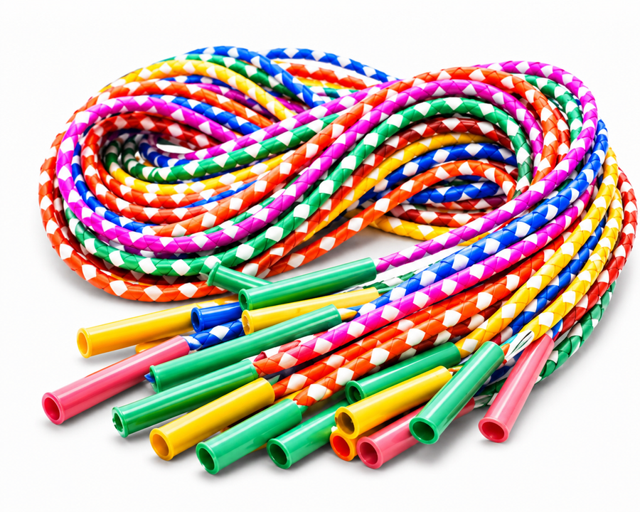 Cuerda para Saltar Multicolor 2 Metros – Docena de 12 Pzas para Piñatas, Fiestas y Actividades Infantiles
