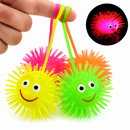 Medusas Luminosas Erizo 24 pzas Puffer con Luz LED para Piñatas, Premios y Recuerdos