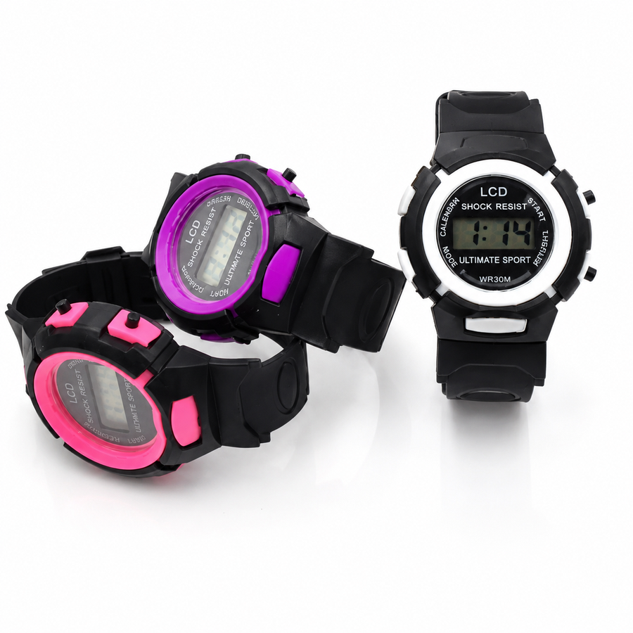 Planilla Relojes Digitales para Niño 12 piezas Juguete Premio Piñata Bolo Fiesta Infantil