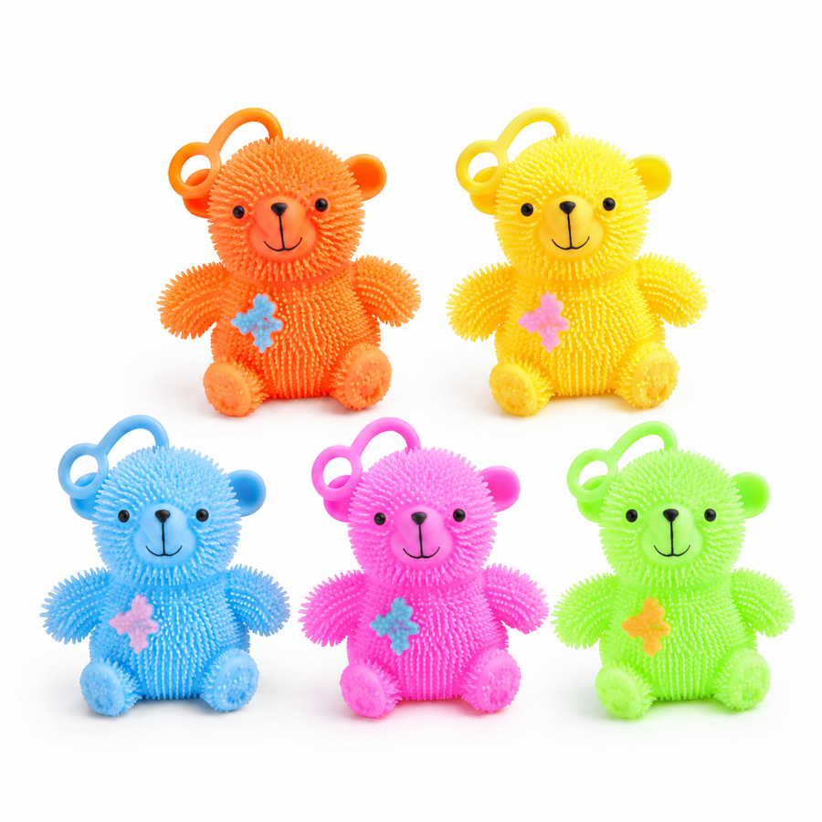 Ositos Squishy Luminosos Antiestrés Sensoriales con Luz LED Juguete Piñata Bolo Fiesta Infantil Premio 6 Piezas