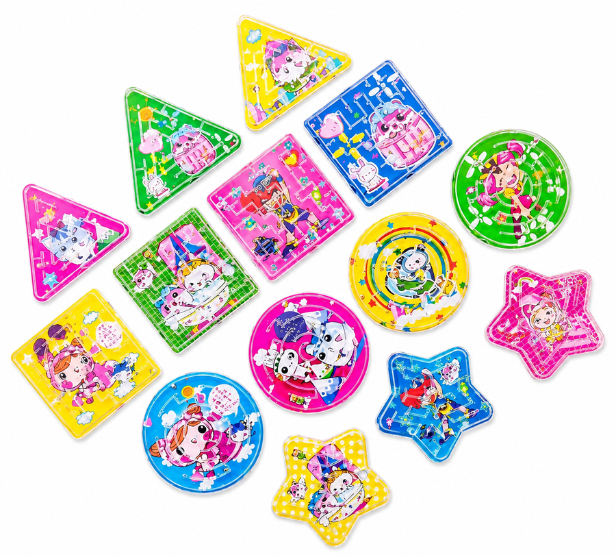 Planilla Mini Laberintos Infantiles 20 Pzas Surtidas | Juguete Didáctico y de Destreza para Piñatas y Premios