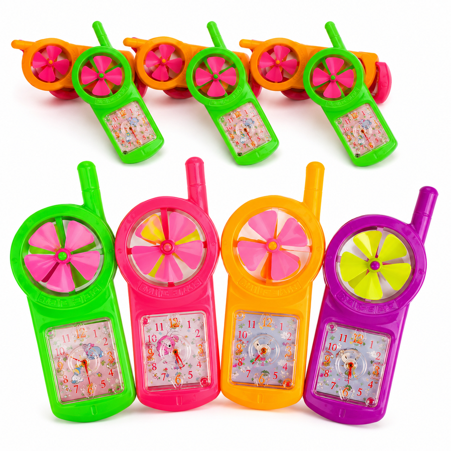 Planilla Celular Ventilador Juguete 20 pzas Con Aspas Giratorias Y Laberinto De Balines | Colores Surtidos