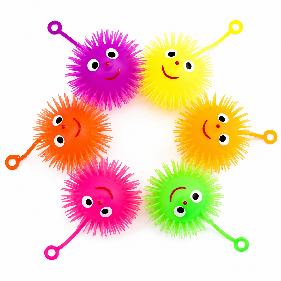 Medusas Luminosas Erizo 24 pzas Puffer con Luz LED para Piñatas, Premios y Recuerdos