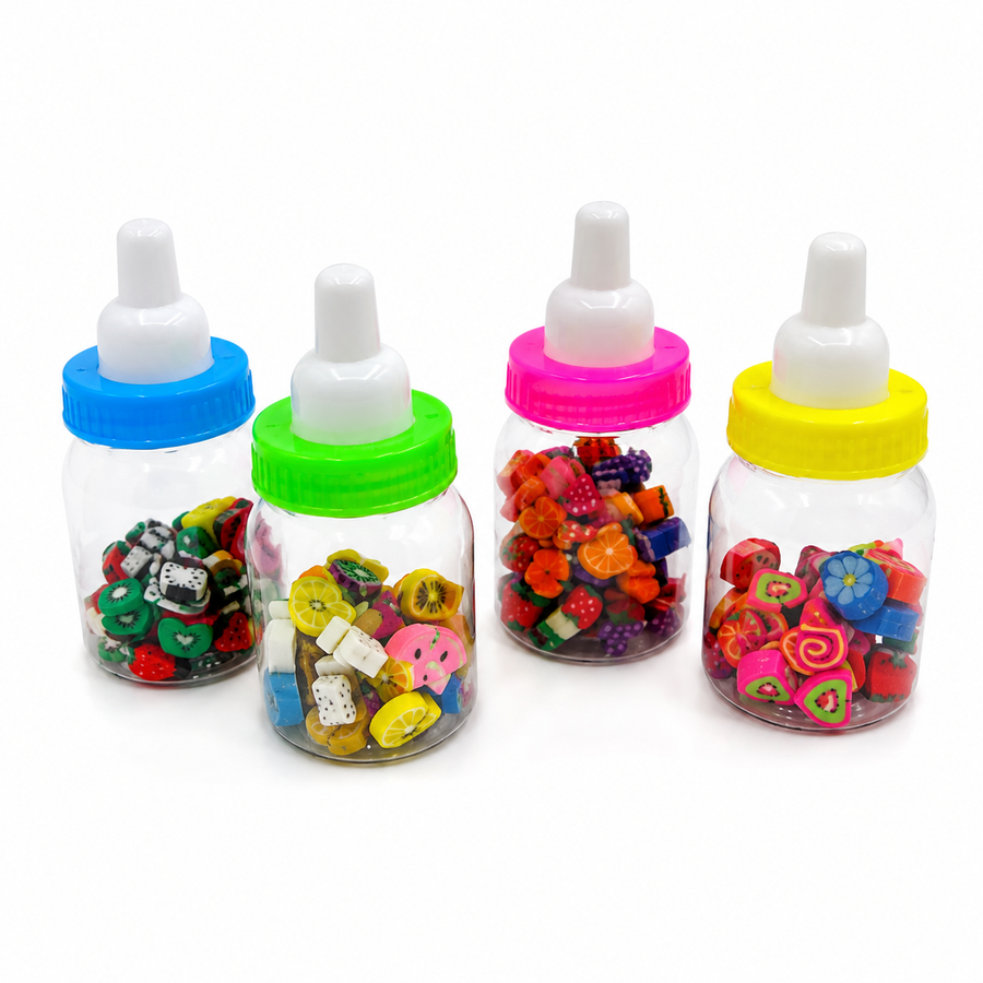 Mini Mamilas con Mini Borradores Kawaii Surtidos 12 pzas | Recuerdos para Piñata, Premios Escolares y Regalos