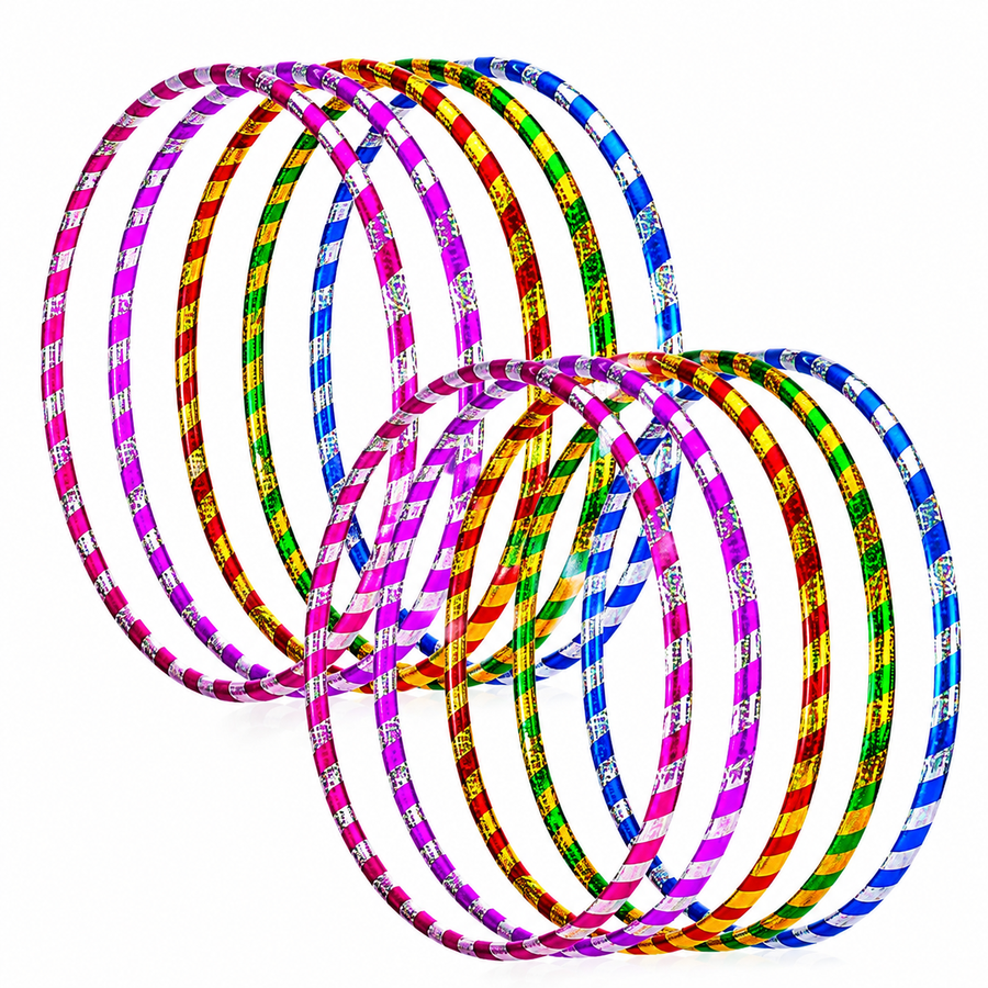 Hula Hula Infantil Colores Surtidos 12 Pzas | Aros de Diferentes Medidas para Juegos, Fiestas, Activación Física y Premios