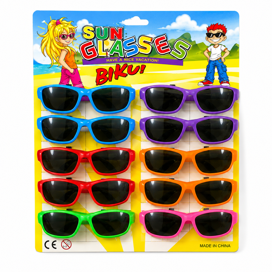 Lentes Infantiles de Juguete 24 pzas Colores Surtidos para Fiesta y Piñata