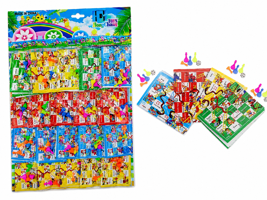 Planilla Mini Juego de la Oca Infantil 20 Pzas Colores Surtidos | Juego de Mesa para Piñatas, Bolos y Premios Escolares