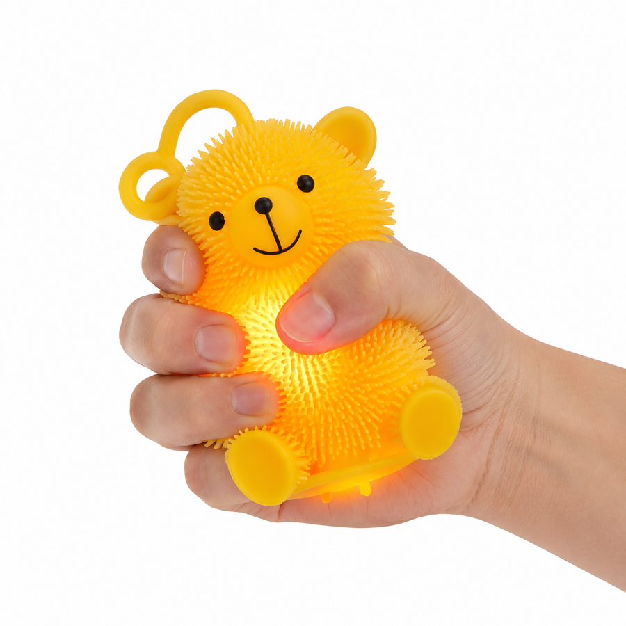 Ositos Squishy Luminosos Antiestrés Sensoriales con Luz LED Juguete Piñata Bolo Fiesta Infantil Premio 6 Piezas