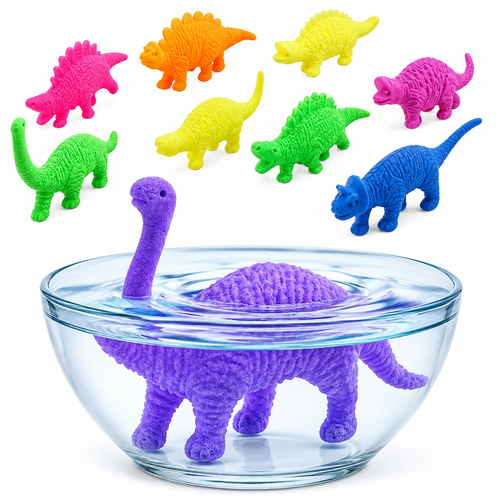 Planilla 20 Dinosaurios Crecientes en Agua para Piñata | Juguetes Infantiles Surtidos | Premios Escolares y Recuerdos de Fiesta