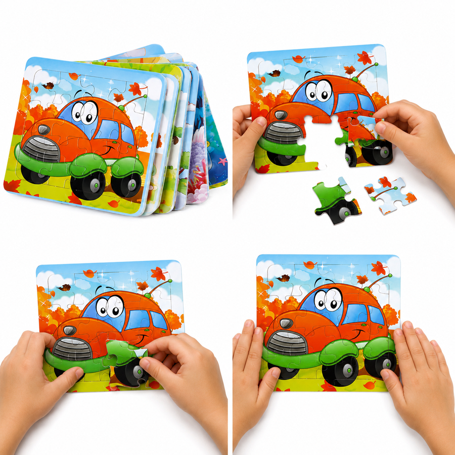 Rompecabezas Infantiles 3 Piezas Surtidas | Juego Didáctico para Piñatas, Bolos y Premios Escolares