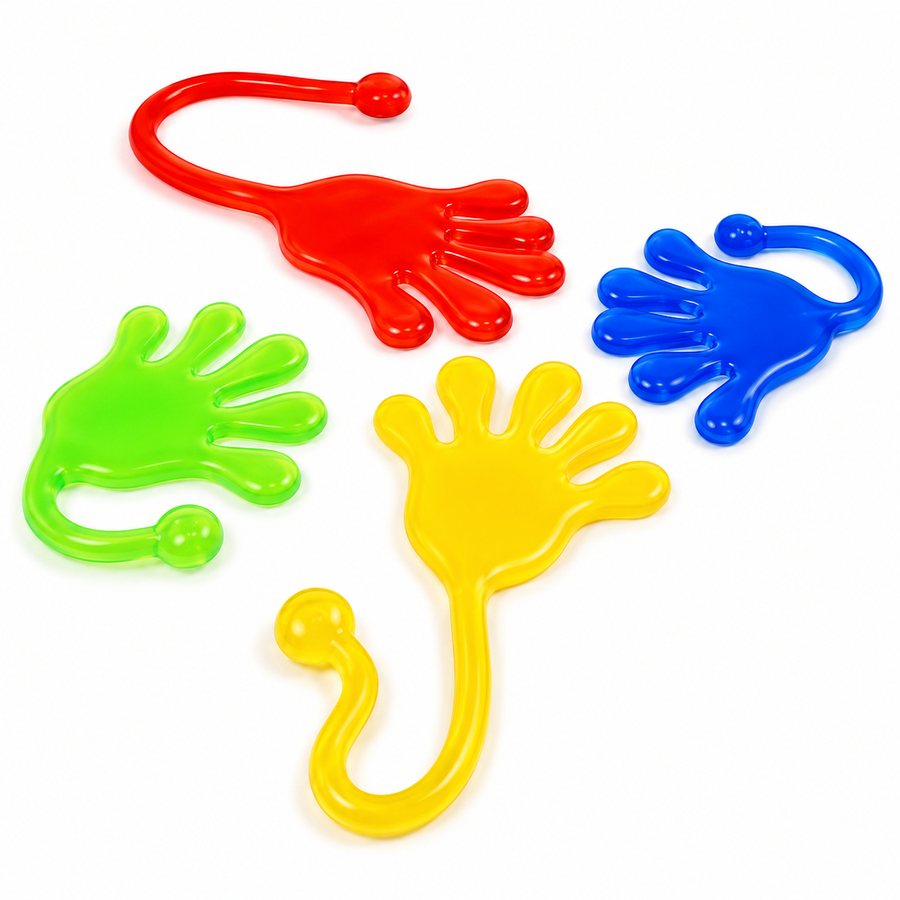 Planilla Manitas Pegajosas Elásticas 20 Pzas | Juguetes para Piñata, Dulceros y Premios Infantiles