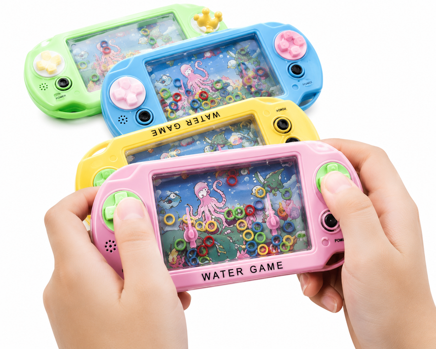 Consola Juego De Agua Retro Con Aros Juguete Clásico Infantil Premio Piñata Bolo Recuerdo Fiesta 1 Pza