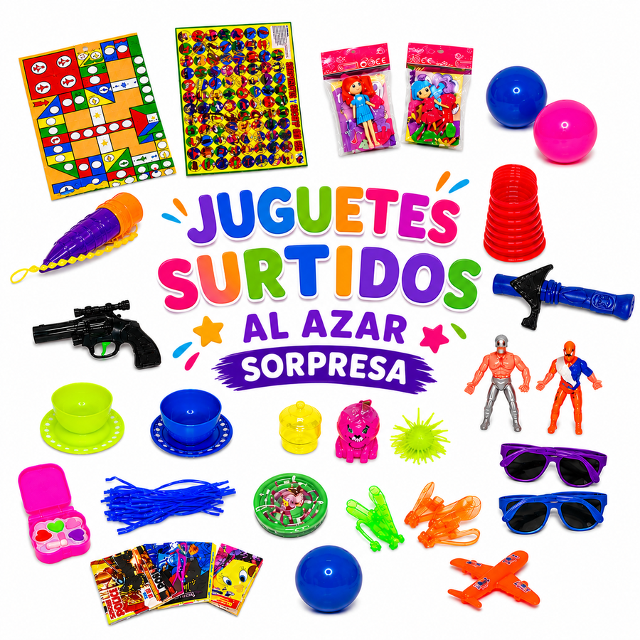 Juguetes para Piñata Surtidos | Relleno para Piñatas, Bolos, Dulceros y Fiestas Infantiles