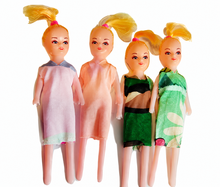 Planilla Mini Muñecas Surtidas para Piñata 20 Pzas