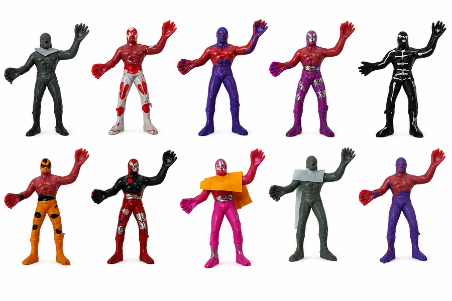 Luchadores de Juguete para Piñata 12 pzas | Figuras Infantiles Surtidas para Fiesta y Premios