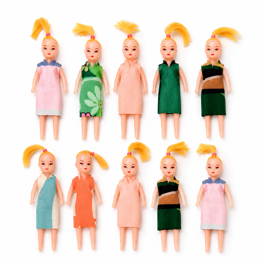 Planilla Mini Muñecas Surtidas para Piñata 20 Pzas