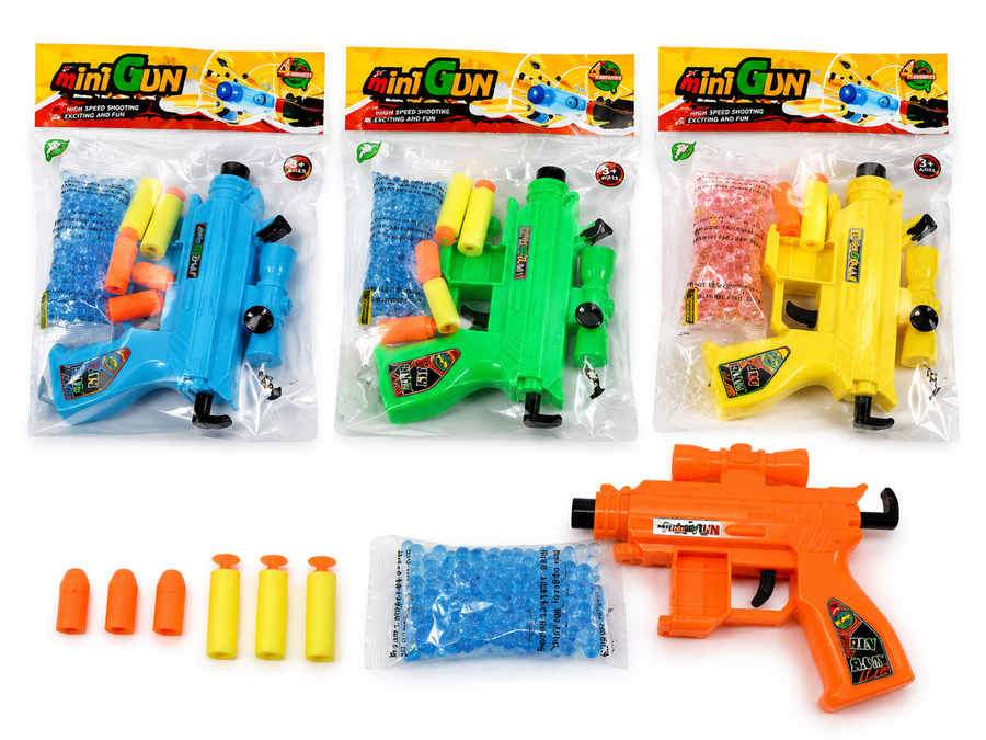 Pistola Mini Hydrogel Infantil con Dardos y Bolitas de Gel | Juguete para Piñata, Bolos y Premios | 1 Pieza