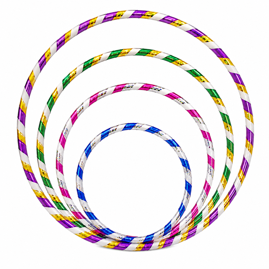 Hula Hula Infantil Colores Surtidos 12 Pzas | Aros de Diferentes Medidas para Juegos, Fiestas, Activación Física y Premios