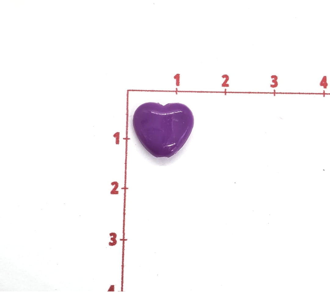 Separador de plástico en forma de corazón plano en tonos pastel (por bolsa 100 pz)